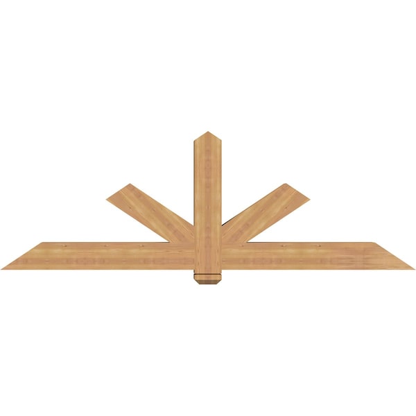 Ekena Millwork Kennewick Timber Gable Bracket, Western Red Cedar, 84"W x 28"H x 5 1/2"D x 5 1/2"F, 8/12 Pitch GBW084X28X0606KEN00SWR - main